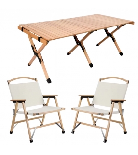 Набор для отдыха реечный стол 120 на 60 с креслами